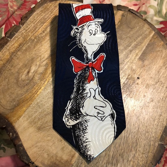 DR SEUSS The Cat In The Hat men’s SILK Tie NEW - Picture 14 of 14
